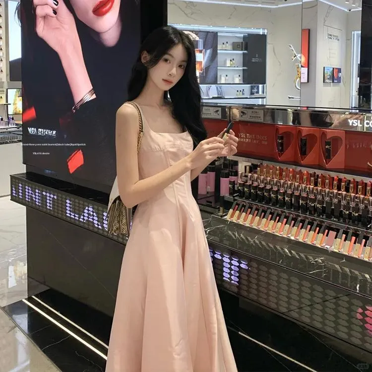 Mu Xiao Xin Slip Dresses Women's Pink-6