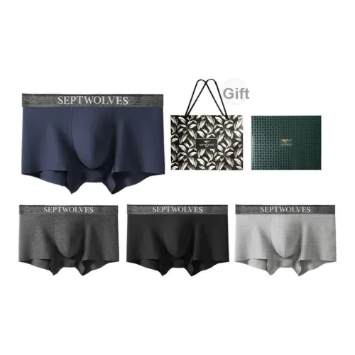 SEPTWOLVES Нижнее белье Подарочная коробка Мужской 4 шт Gift Box Set + Сумка для покупок