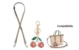 [Crossbody]Sand+Pink Crystal Cherry Pendant