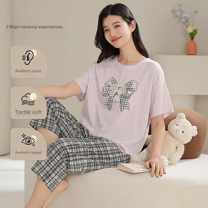 WANANNI Pajama Set Women's Purple Pink-1