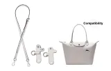 Adjustment Shoulder Strap 94-114cm+No Perforated (Pink White Silver-Tone Buckle)