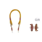 Cognac Gold-Tone Lock-Braided String Shoulder Strap[Set]One Shoulder Style