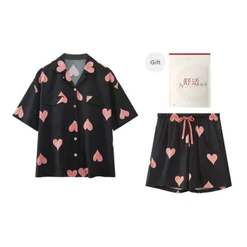 Red Beans At Home Pajama Set Women's Shopping Bag