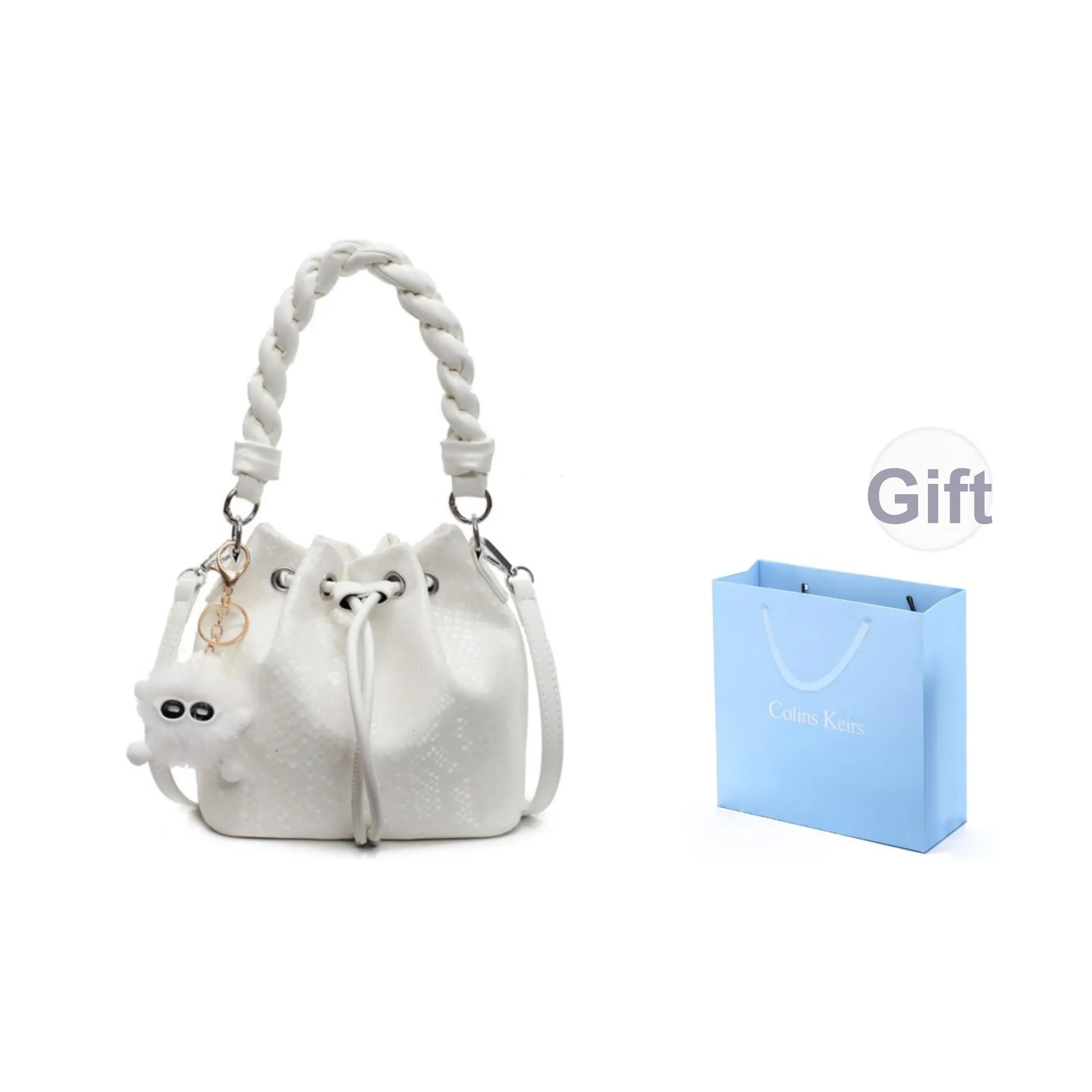 COLINS KEIRS ПУ (полиуретан) Модная сумка Повседневная для поездок Универсальная Сумка через плечо Обычная Женская Экрю