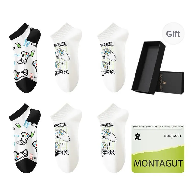 Montagut Ankle Socks Men's 6 Pairs Gift Box Packaged-4