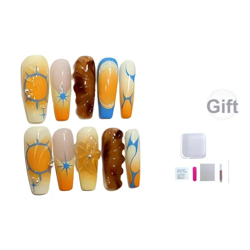 JIDUOMENG Индивидуальный Румяна Французский Ручной Рисунок 3D Цветочный Нежный Искусственный Ногтевой Подкладка