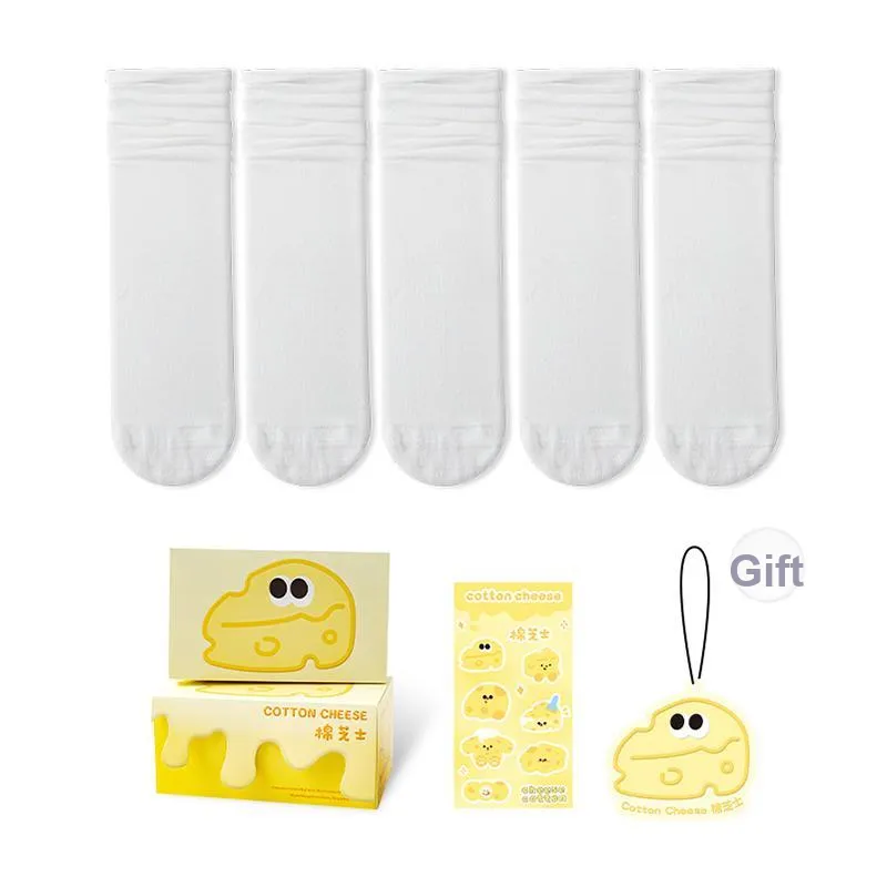 COTTON CHEESE Mid Calf Socks Women's Box 5 Pack-0