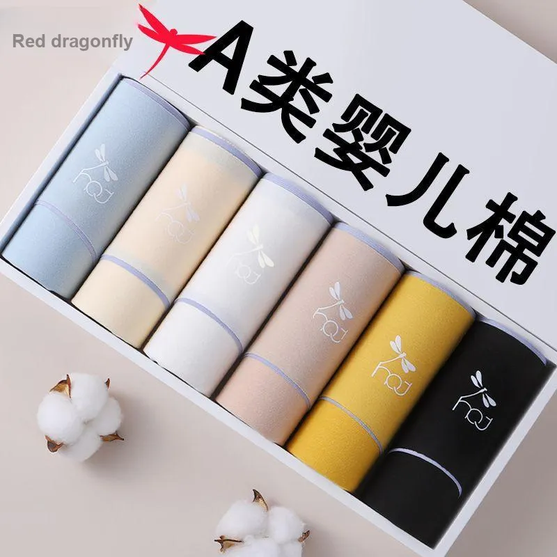 RED DRAGONFLY Cotton Panties Women's Gift Box Set Of 4-3