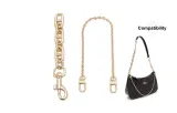 (Gold-Tone) Pig Nose Extender Chain+Decorative Chain 40cm