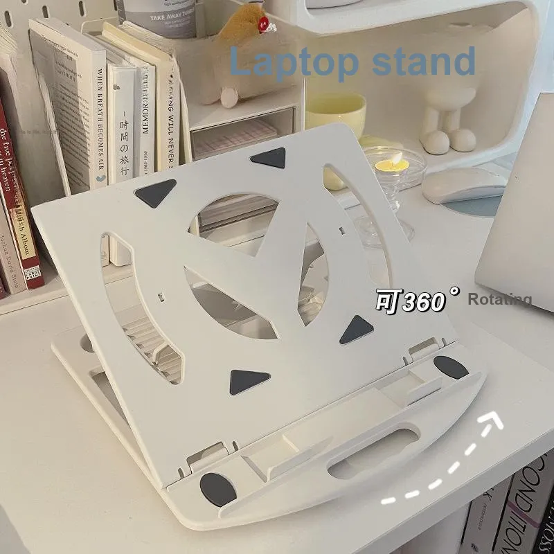 LZL Laptop Stand Computer Stand Desktop 360 Rotating Object Elevator Foldable Height Adjustable Portable Cooling Rack-8