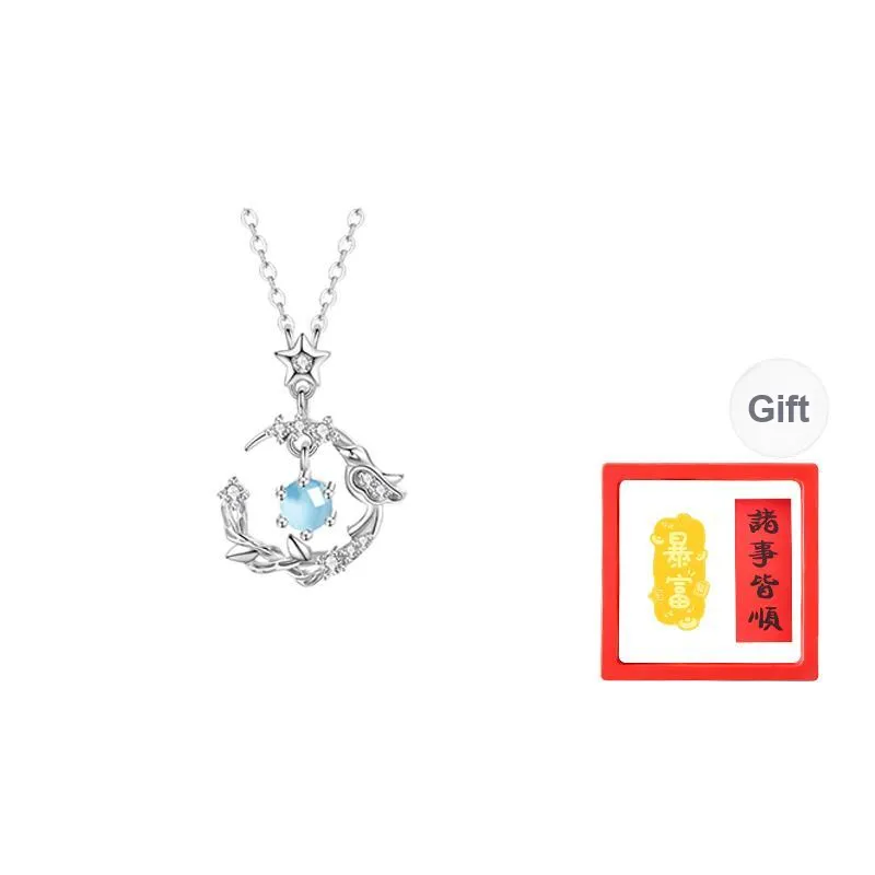 Chongqing Gold Store S925 Silver Necklaces Women's-0