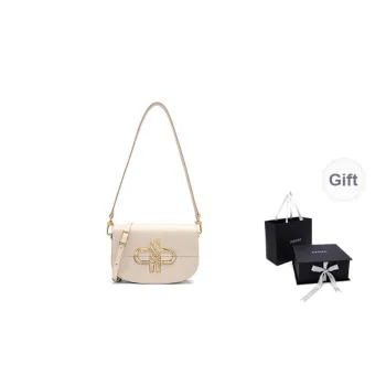 PEDRO Icon Series Cow Leather Saddle Bag, Shoulder Bag Women's Champagne