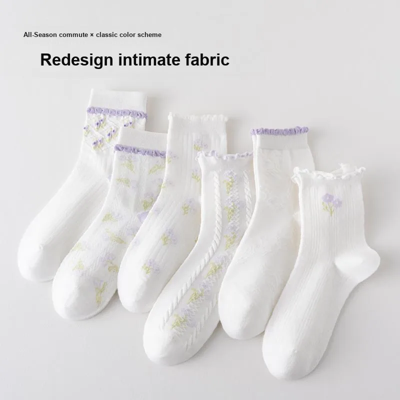 Caramella Mid Calf Socks Women's 5 Pack-8