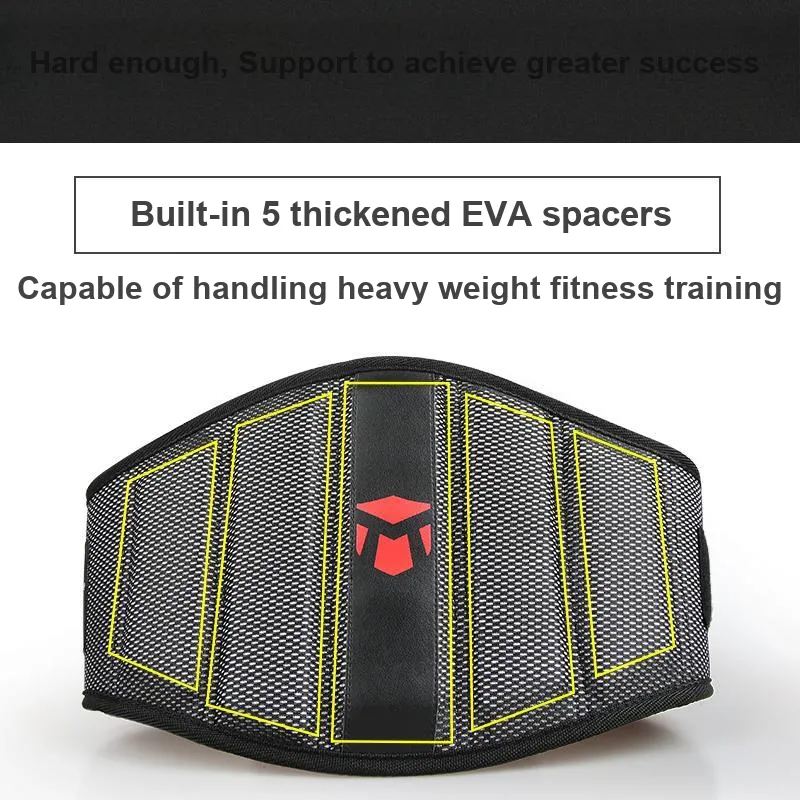TMT Back Support Braces Fitness Protective Black EVA Nylon Towel Fabric Polyester Sponge Unisex-4