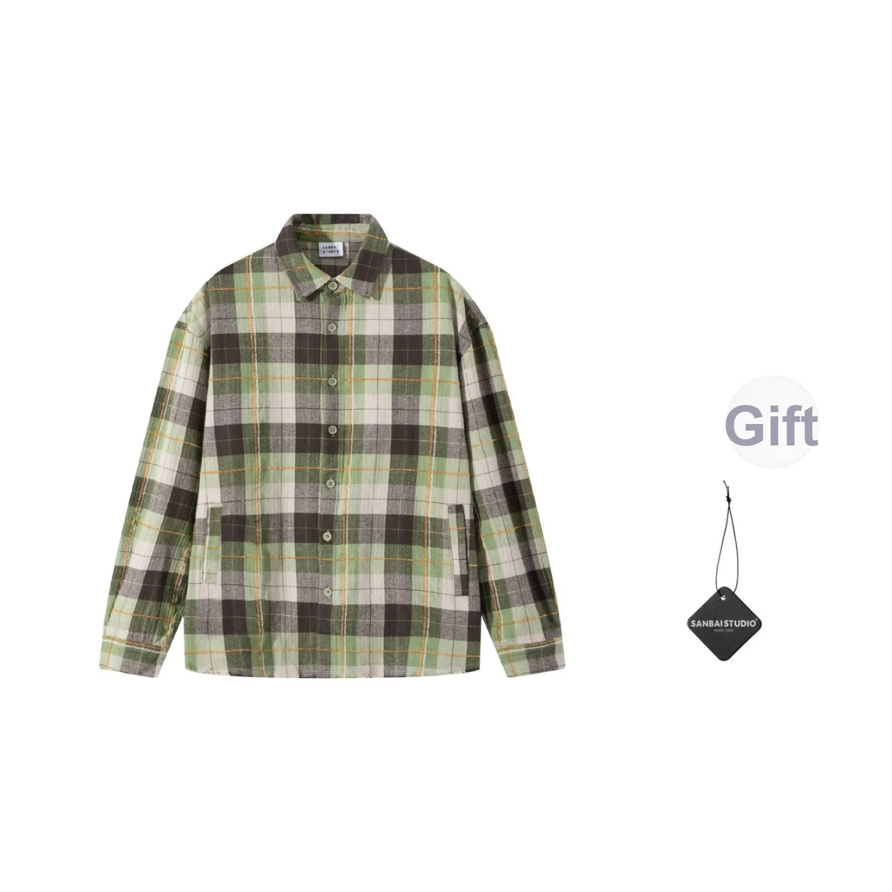 SANBAI STUDIO Shirts Unisex Avocado Green