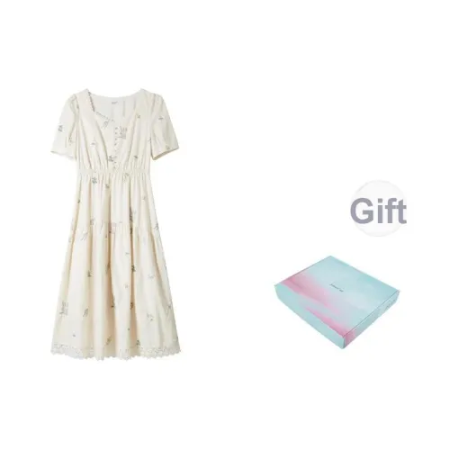 Inman Короткий рукав Платье Женское Набор в подарочной коробке