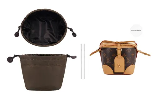 GUYI Cow Leather Liner Shoulder Strap Bag Accessory Women's Brown