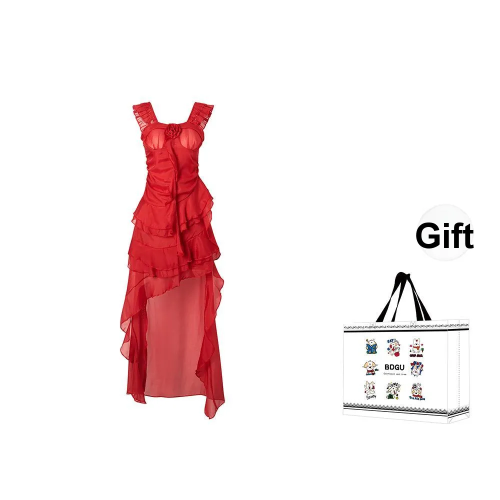 BDGU Short Sleeved Dress Women's Red