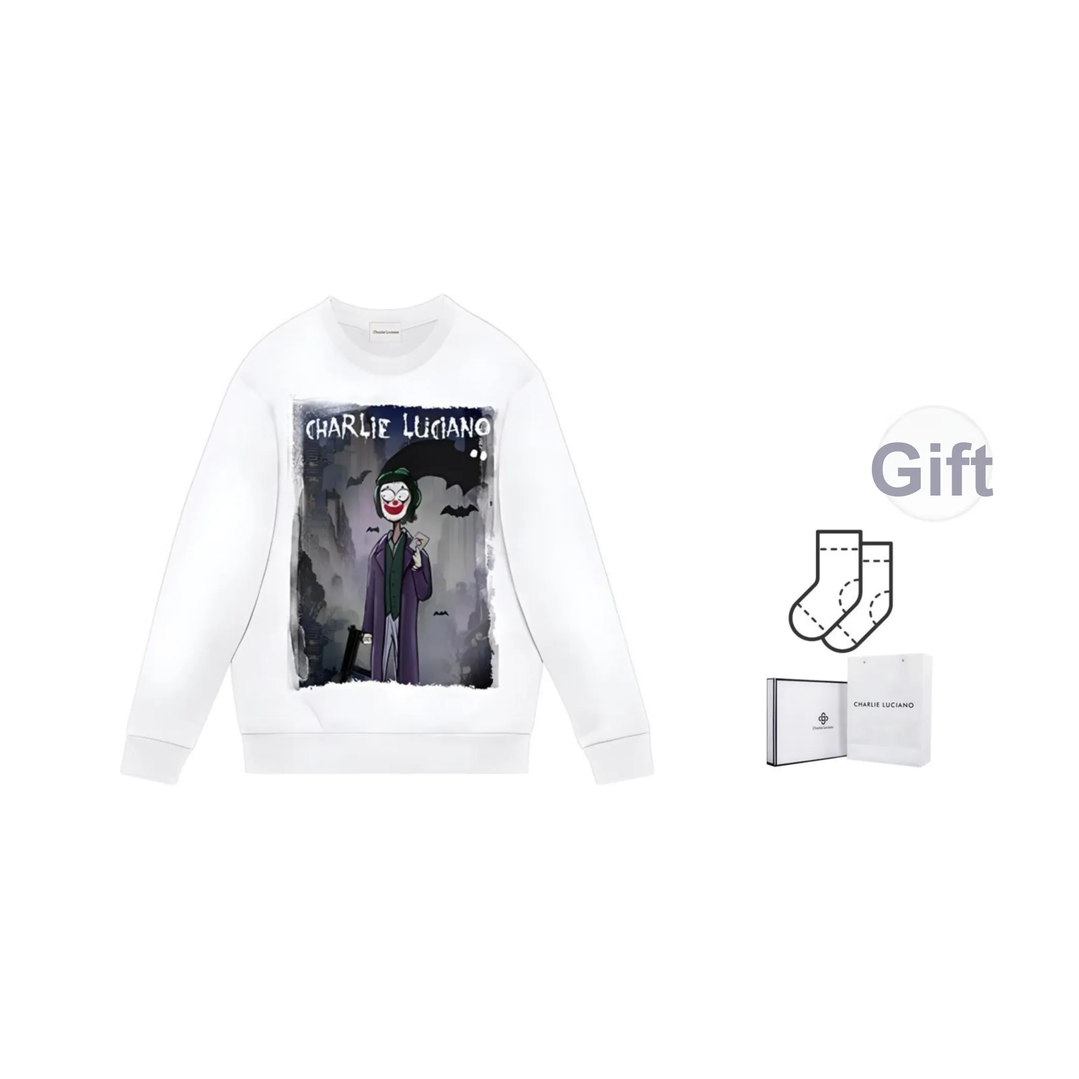 Charlie Luciano Свитшот Унисекс Белый