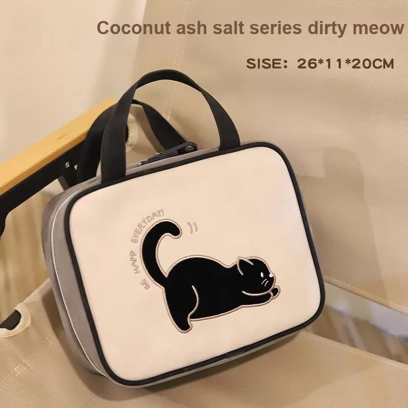 LUTEDAN Storage Bags Brown Cocoa Cat Gray Dirty Cat-5