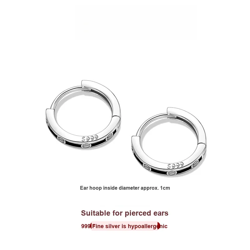 ZWU 999 Fine Silver Earrings Unisex-6