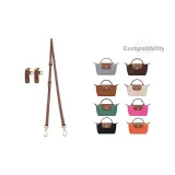 Brown Gold Buckle Adjustable 95-124cm Shoulder Strap+Perforated Set