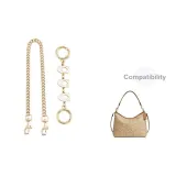 [Gold-Tone Two-Piece Set]White C13cm Letter Chain+Decorative Chain 45cm