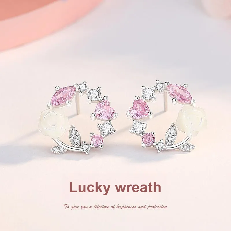 QUIET LOVE S925 Silver Stud Earrings Women's-3