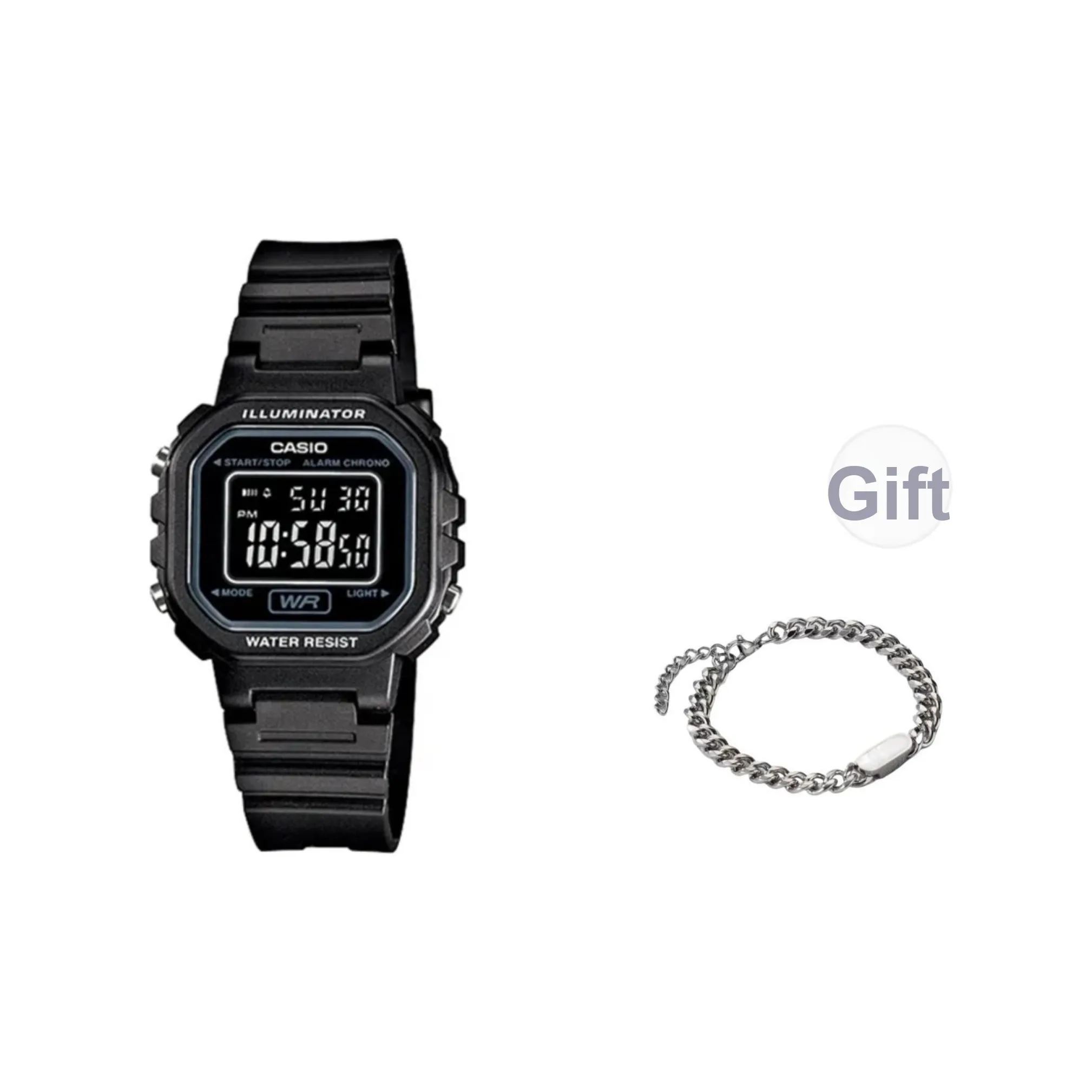 CASIO Кварцевый механизм Смольный ремешок Часы для мужчин Черный циферблат