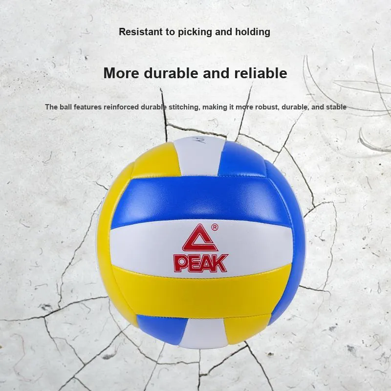 PEAK PVC Size 5 Volleyball Unisex Blue White Yellow-4