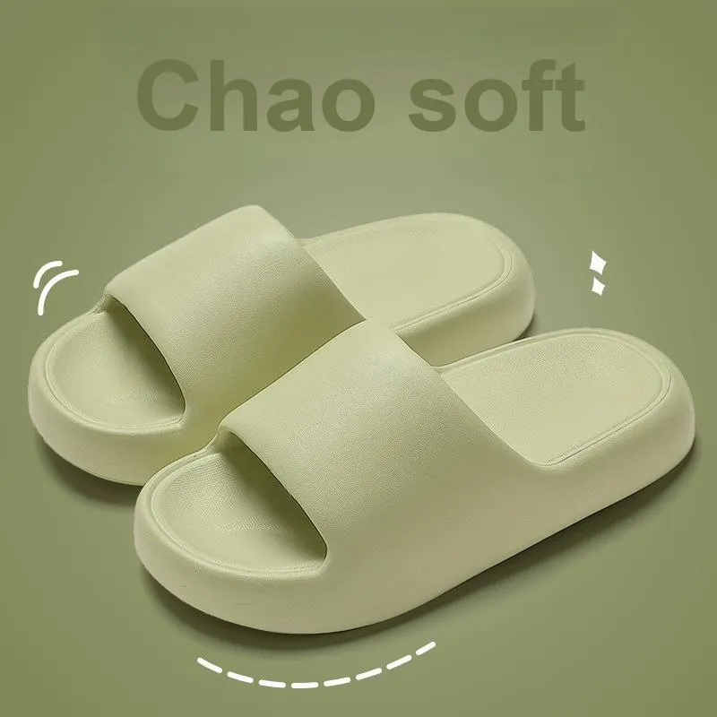 NAIHUO Summer Home Use Squashy And Bouncy Feeling EVA Platform Slippers, Bathroom Bathing Slip Resistant Quiet, Unisex-6
