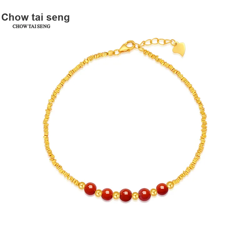 CHOW TAI SENG Agate Silver Bracelet, BFF Style Women's-5