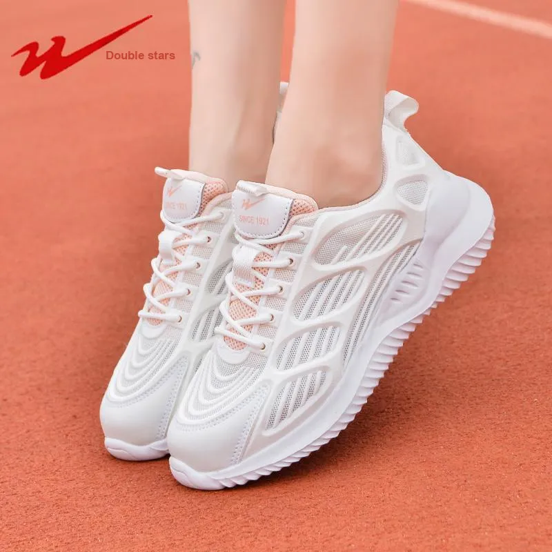Binary Cushioning, Abrasion Resistant, Breathable, Lightweight Low Top Running Shoes Women's White Pink-9
