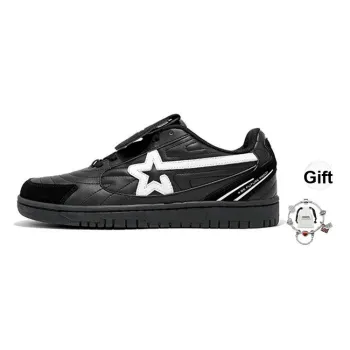 RIPSTAR SOCCER Trainer Abrasion Resistant Slip Resistant Low Top Skateboard Shoes Unisex Black