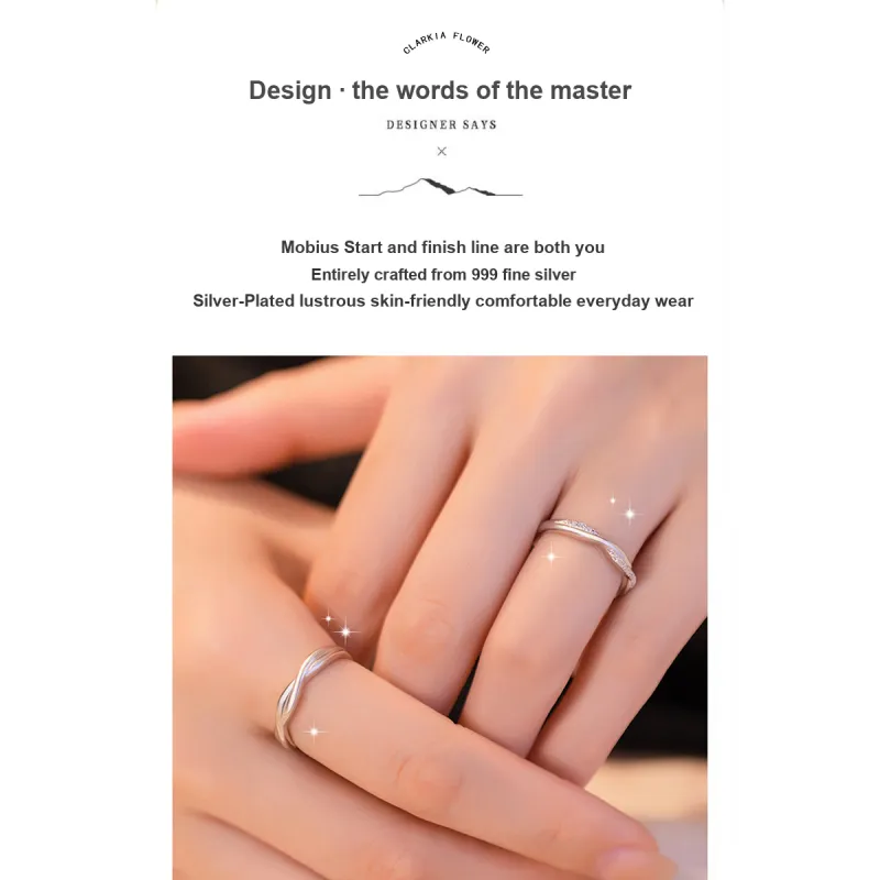 CLARKIA FLOWER Sterling Silver Rings Unisex-2
