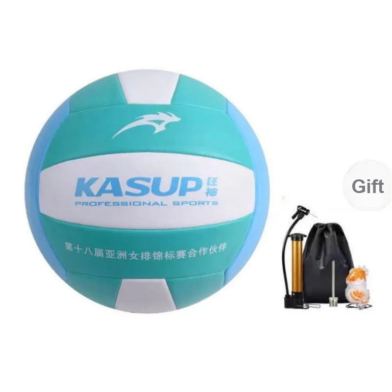 KASUP PVC Size 5 Volleyball Unisex Yellow Blue-15