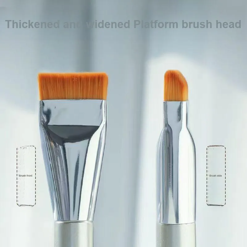 XIBI Flat Head Foundation Brush Thickened Bristles Quick Application And Coverage For Lazy Makeup Brush-4