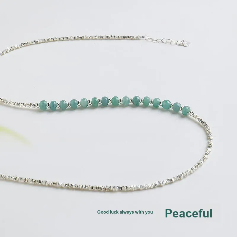 With The Heart Of The Jade Glutinous Jade Jadeite Necklaces Women's-2