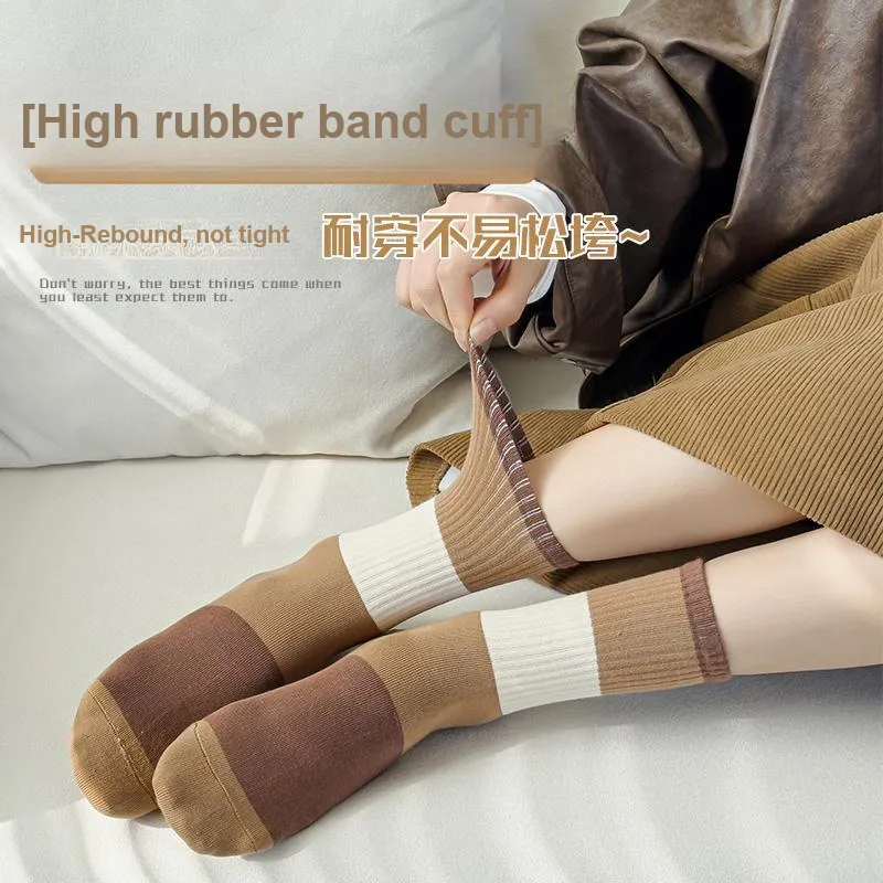 Lan Miao Mid Calf Socks Women's 5 Pack-9