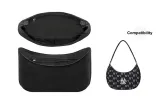 [Bag Not Included]Black Monogram Shoulder Bag with Dralon Liner