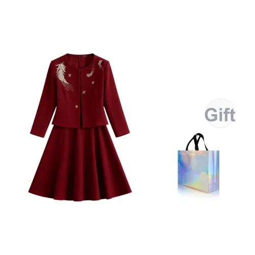 CTMY Красный В комплекте сумка для покупок Женские Ципао