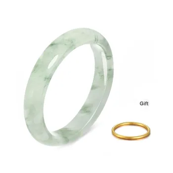CGC Tianshan Jade Bangle, Traditional Chinese Style, Gold Thread With Jade, Simple Yet Elegant, Cool Yet Warm Women's