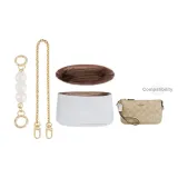 Nolita 19 Exclusive DuPont Paper Liner+Pearl Round Buckle Extender Chain Gold-Tone