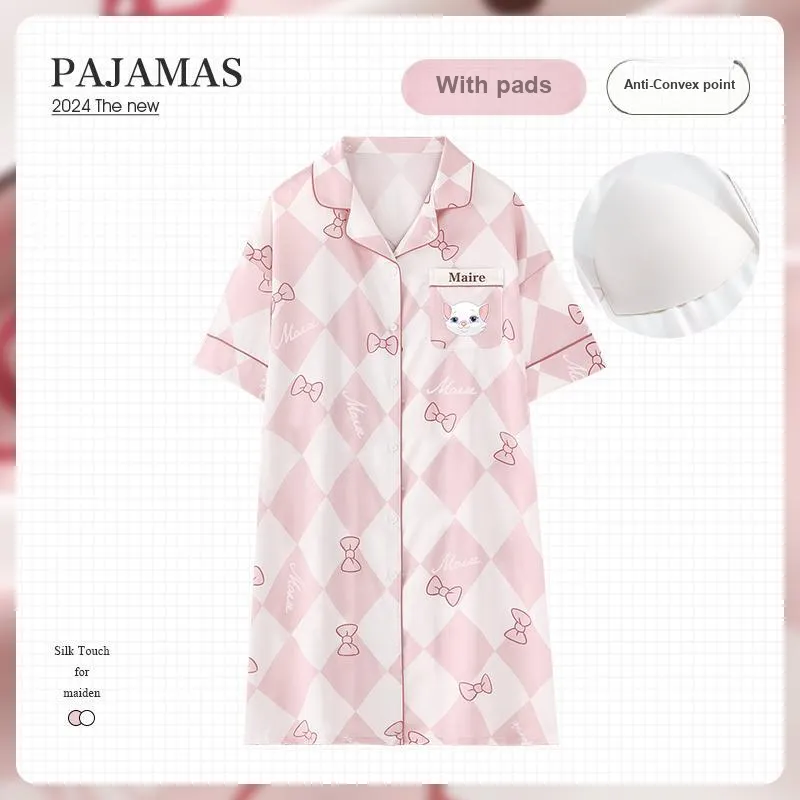 Han Ziduo Nightgown Women's Pink-1