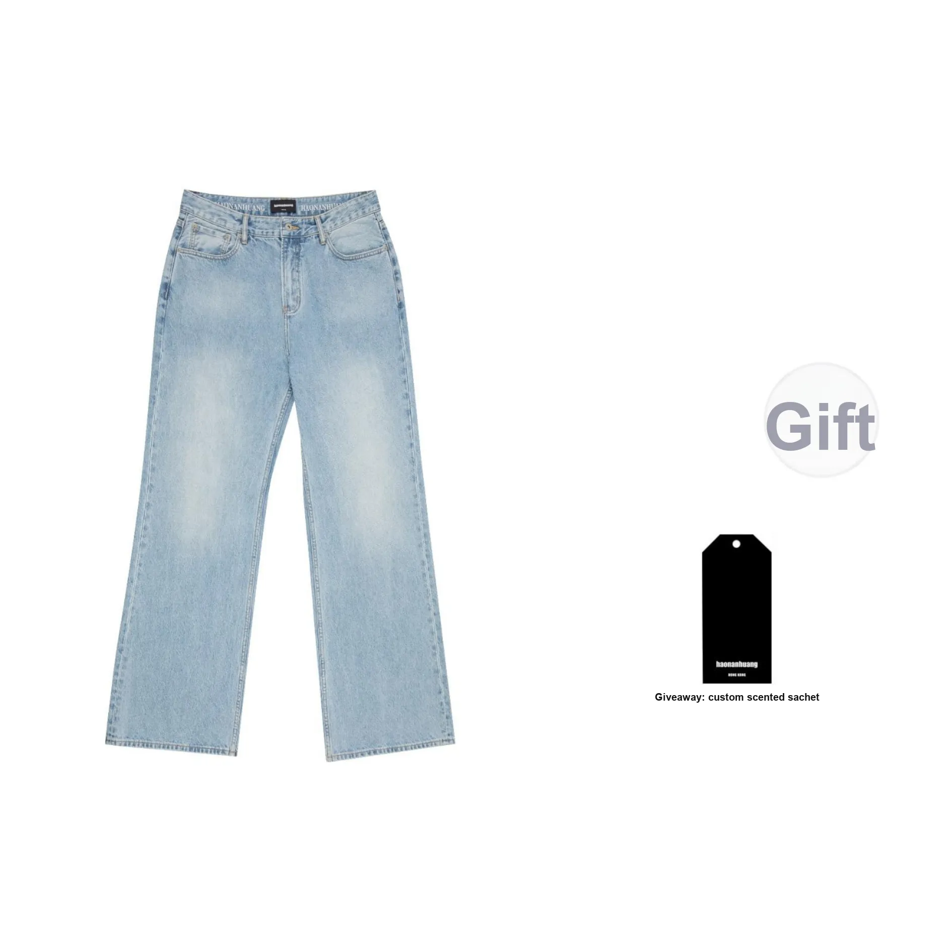 Haonanhuang Синие Унисекс Джинсы