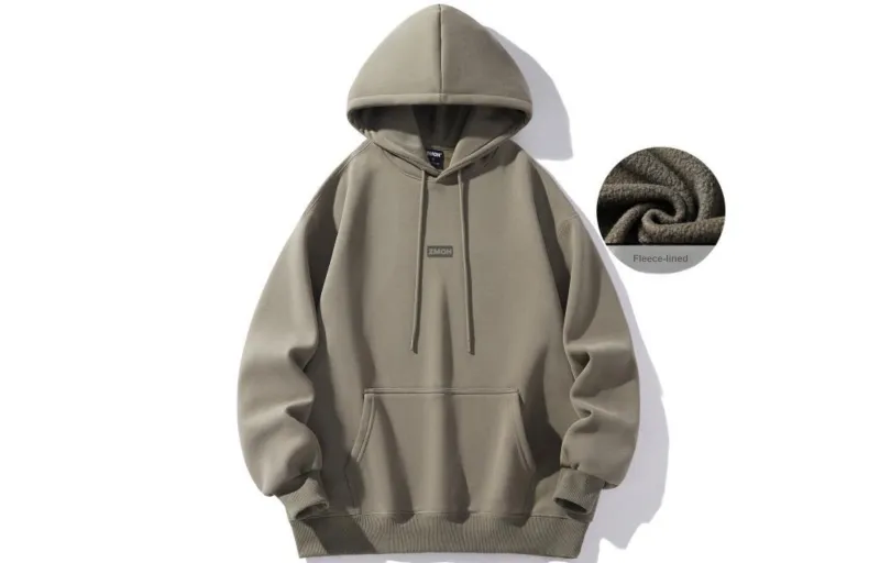 ZMOH Fleece Lined Hoodie Unisex Couple's-1