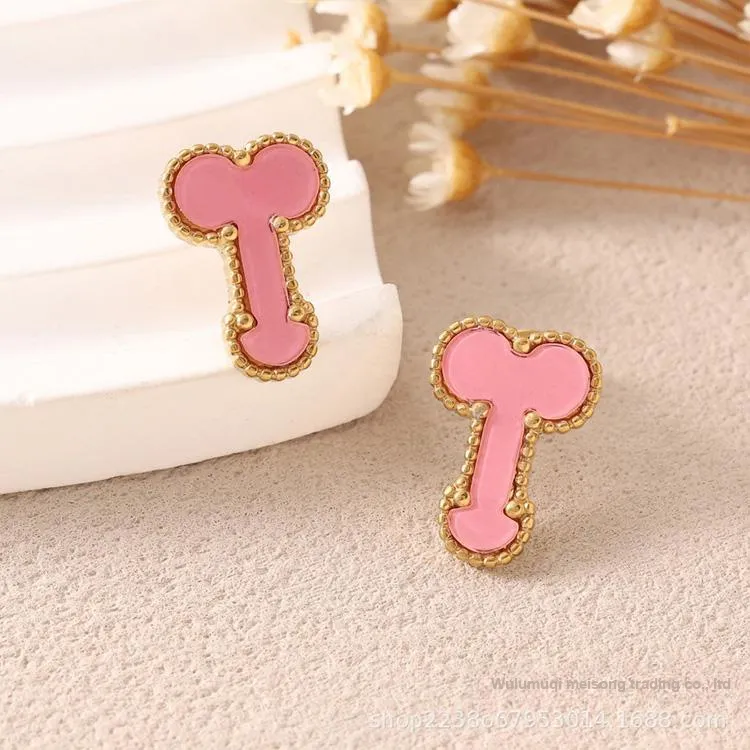 JKEM Stainless Steel Stud Earrings Unisex-1