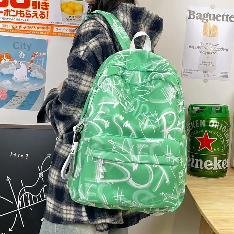 Kaka Tree Nylon Backpack Large Size Unisex-11