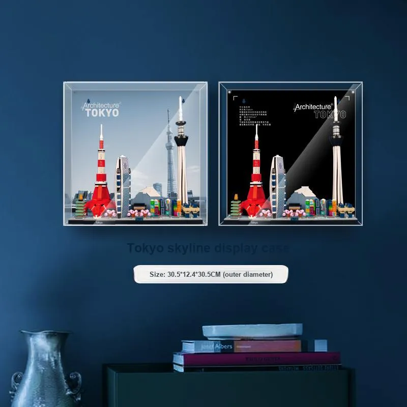 LIGHT YOUR BRICKS Compatibility Building Block Skyline Dual View Photo Frame Display Case Model Accessories-11