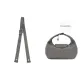 Longchamp Xtra Lunch Bag Elephant Gray Crossbody Shoulder Strap